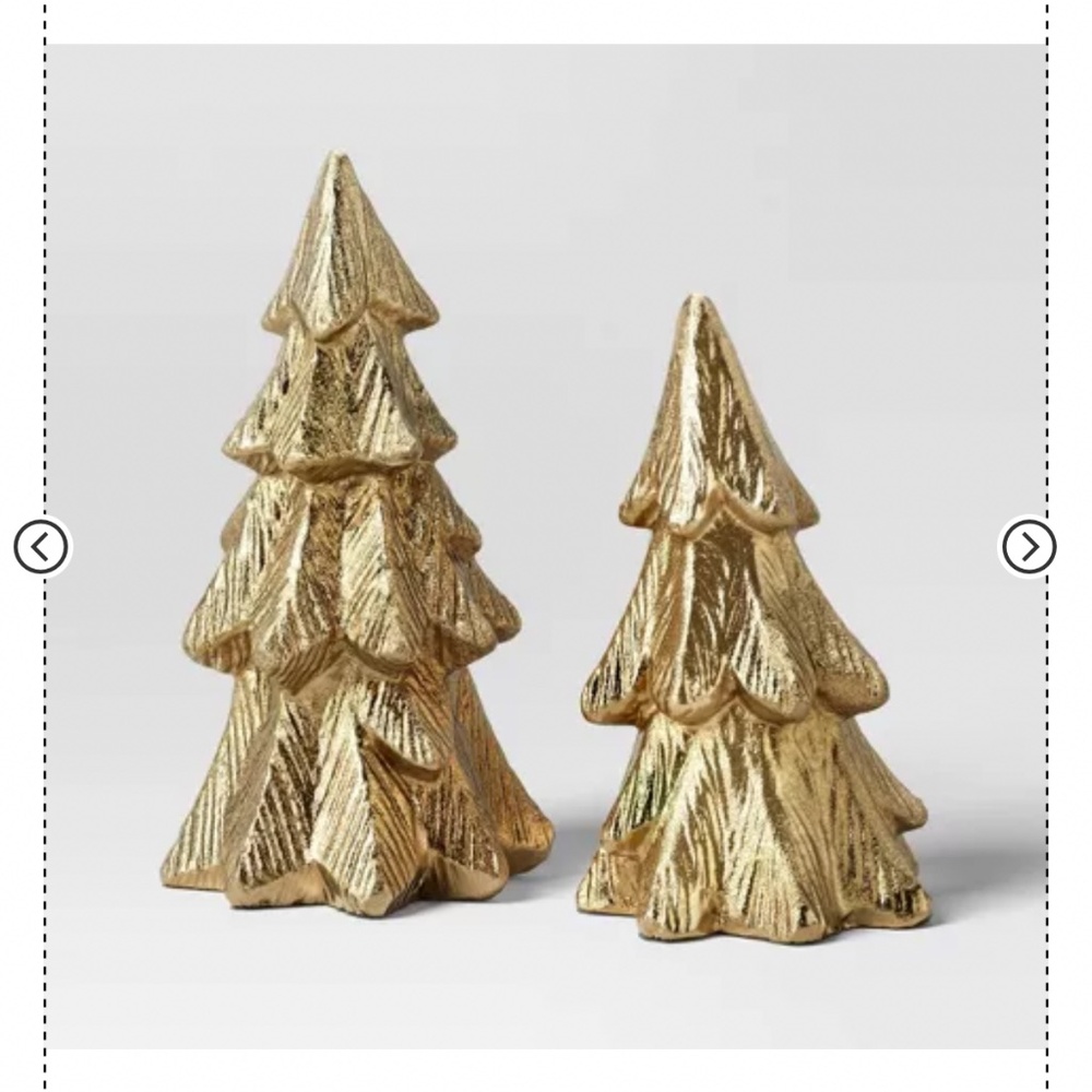 NEW Wondershop 8 Pc Gold Christmas Poly Animals/Trees/People Decor Set - Picture 3 of 6